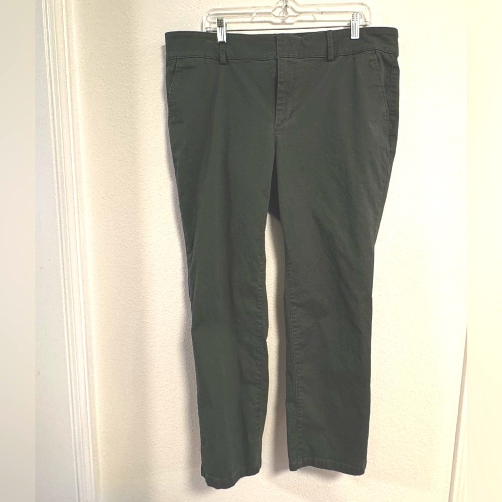 LOFT Women's Capri Trousers, Khaki-Green, Size 16